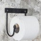 porte papier wc mural vintage campagne metal noir bois ib laursen