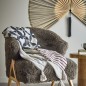Plaid coton recyclé réversible graphique Bloomingville FORMA Plaid coton recyclé réversible graphique Bloomingville FORMA