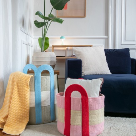 Panier rangement design coton Remember Colombo
