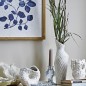 Vase gres blanc artisanal bloomingville fianna