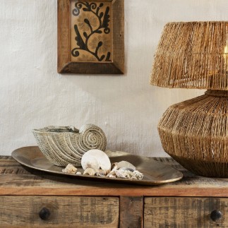 Cache pot forme coquillage conque gres Madam Stoltz