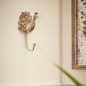 Crochet mural decoratif laiton dore paon Bloomingville Dun