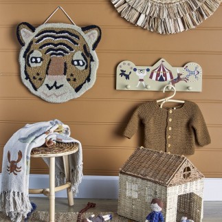 portemanteau mural chambre enfants marron bloomingville miou