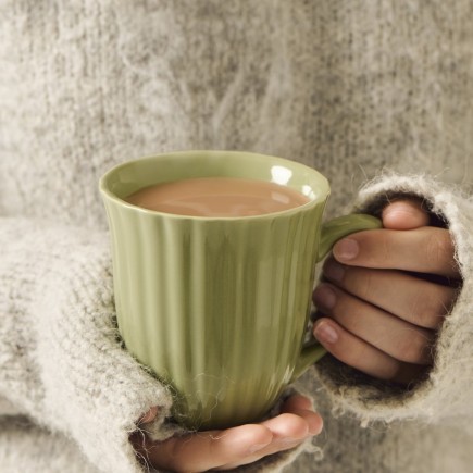 Mug évasé grès côtelé IB Laursen MYNTE