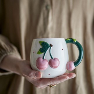 Mug cerises gres Bloomingville Berrie