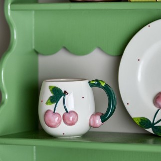 Mug cerises gres Bloomingville Berrie