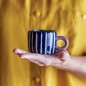 petite tasse peinte gres bleu raye bloomingville nini