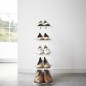 etagere a chaussures verticale compacte acier blanc yamazaki