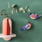 Oiseaux décoratifs carton pinsons Studio Roof Finches set de 2