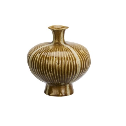 Vase gres style antique jaune moutarde Madam Stoltz