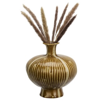 Vase gres style antique jaune moutarde Madam Stoltz