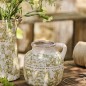 vase ceramique vintage imprime floral vert ib laursen