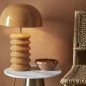 lampe de table metal emaille design marron madam stoltz