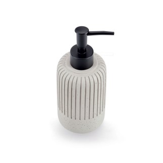 Pompe a savon design beton ciment gris Zeller