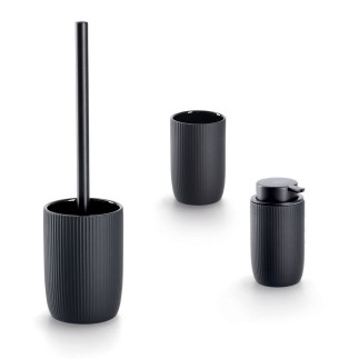 Gobelet brosses a dents ceramique noire design Zeller
