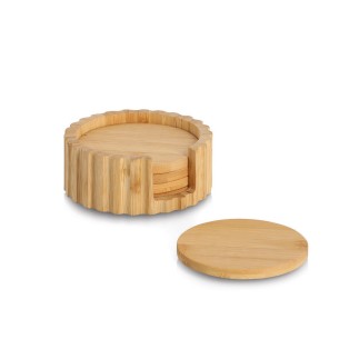 Dessous de verre bois de bambou Zeller set de 6