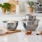 Bols en acier inoxydable avec couvercle Zeller set de 3