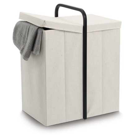 Panier a linge double textile Zeller