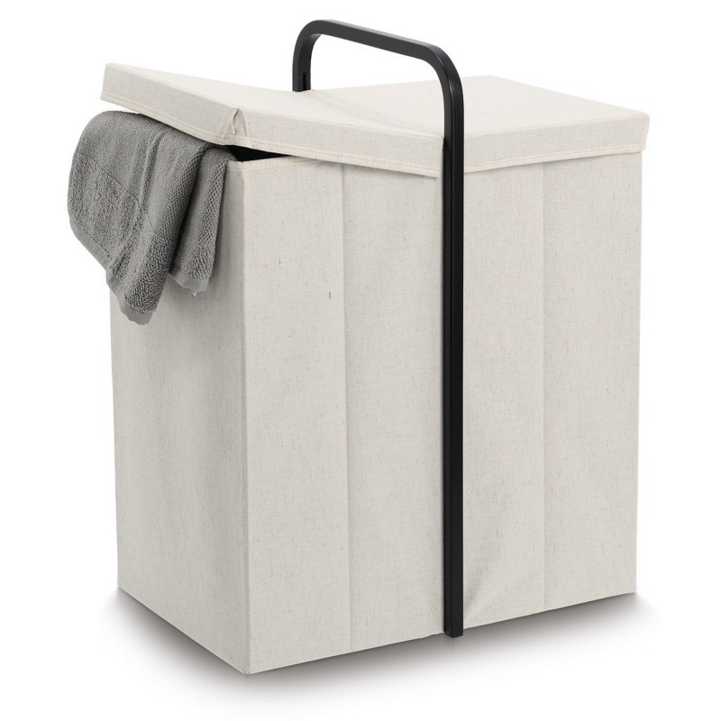 Panier a linge double textile Zeller