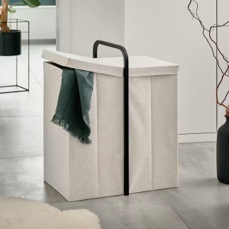 Panier a linge double textile Zeller