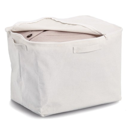 Boite textile rangement fermeture eclair Zeller