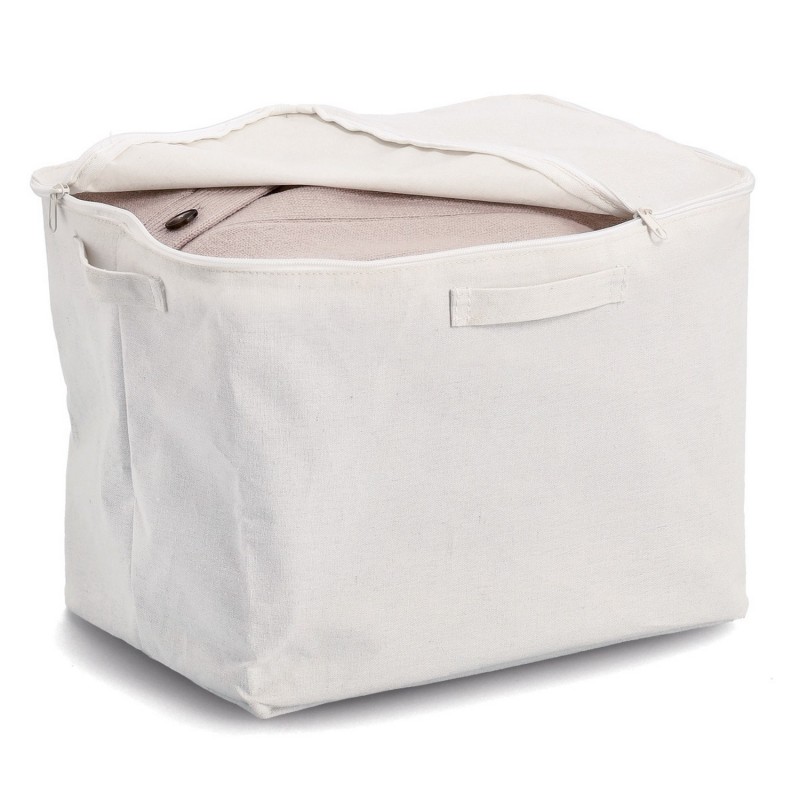 Boite textile rangement fermeture eclair Zeller