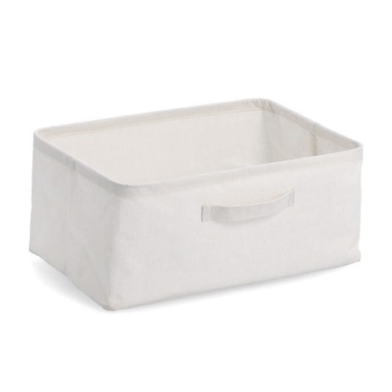 Panier rangement textile blanc Zeller