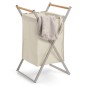 Panier a linge amovible metal bois Zeller