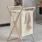 Panier a linge amovible metal bois Zeller