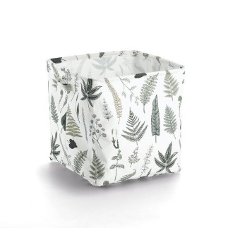 Panier cube rangement textile imprimé Zeller