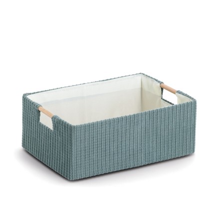 Panier de rangement décoratif coton bois Zeller