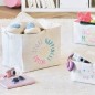 Panier rangement textile fermeture eclair Zeller