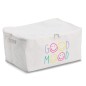Panier rangement textile fermeture eclair Zeller