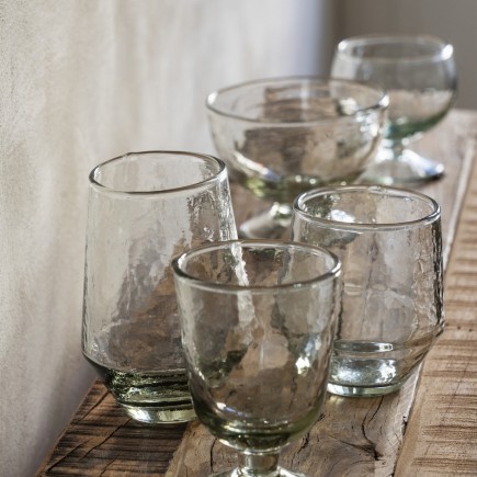Verre a eau martele recycle artisanal Madam Stoltz