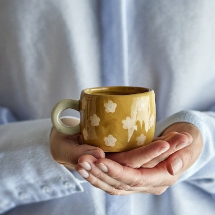 Mini tasse petites fleurs grès Bloomingville NINI