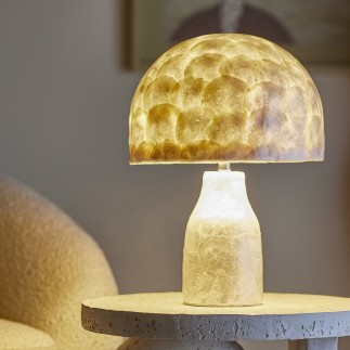 Lampe de table coquille nacre de capiz Bloomingville