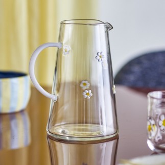 Carafe a eau verres fleurs Bloomingville