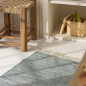tapis long de couloir bleu coton uni ib laursen