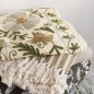 Jetee de lit broderie artisanale florale Madam Stoltz