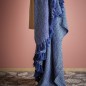 Plaid coton recycle bleu chevrons Bloomingville Herringbone