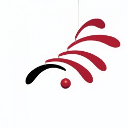 Dekoratives mobiles Design fließendes Rhytm Flensted Mobiles Rot