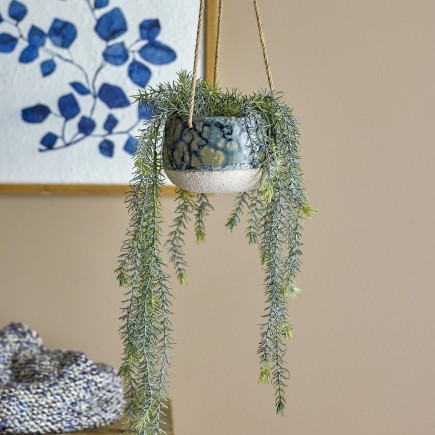 Jardiniere pot suspendu gres emaille Bloomingville Mowbray