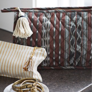 Pochette coton rayures Madam Stoltz