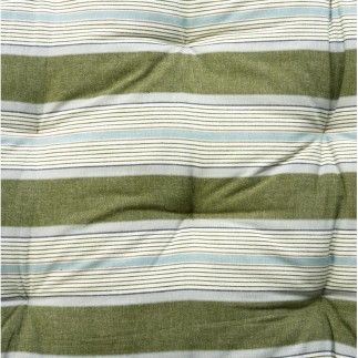 Matelas de sol coton vert imprime rayures Madam Stoltz