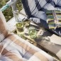 Matelas de sol coton bleu rayures Madam Stoltz