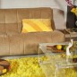 coussin chic canape salon jaune velours raye hk living