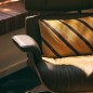coussin salon chic velours reyures jaune orange hk living striped