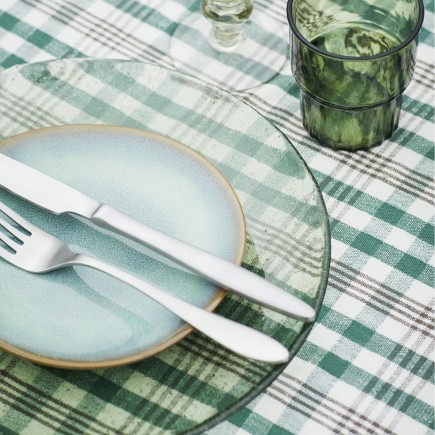 Assiette verre bullé Madam Stoltz