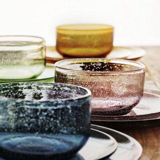 assiette verre bulle vert madam stoltz