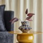 Vase gres design sculptural bleu Bloomingville Bashir